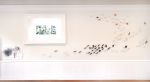 Murmurations 3, installation of clay birds | Wall Sculpture in Wall Hangings by Susan Hostetler Studio | Athenaeum in Alexandria. Item composed of ceramic