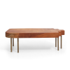 Art Deco-Inspired Mahogany & Brass Coffee Table | Tables by HERBEH WOOD. Item composed of wood and brass in minimalism or contemporary style