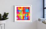 Finish Line, bright colorful Color Abstractions | Prints by Marc VanDermeer. Item composed of paper