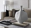 HANÈ in White - Large Ceramic Vessel | Vase in Vases & Vessels by Beverly Morrison - Sculptor. Item composed of stoneware in minimalism or mid century modern style