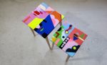 Colorful Abstract Boho Resin End Tables | Coffee Table in Tables by Epoxy Coffee Table Shop. Item made of wood works with boho & contemporary style