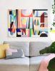 "Patchwork 02" Original painting on canvas 90x130cm | Oil And Acrylic Painting in Paintings by Jilli Darling. Item made of canvas & synthetic