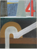 number 4 | Mixed Media by Jill Laine Art + Designs. Item composed of canvas