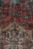 Vintage Zeki Müren Rug in Red & Blue Geometric patterns | Area Rug in Rugs by Rug and Kilim