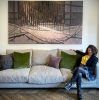 Interactive Waves | Oil And Acrylic Painting in Paintings by Seçil Art Studio London. Item composed of canvas