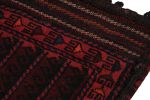 Rug & Kilim's Baluch Afghan rug in Red, Blue & Black Pattern | Area Rug in Rugs by Rug and Kilim. Item made of wool