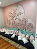Leaves in the break room | Murals by Estúdio Pepper | Senhora Farinha Bakery in Victor Konder. Item made of synthetic