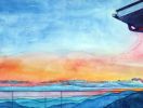 The Gathering | Mixed Media in Paintings by Catherine Twomey | UpMarket Gallery in Asheville. Item made of birch wood compatible with contemporary and modern style