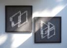 Time Moves Different Now III | Wall Sculpture in Wall Hangings by Morgan Hale. Item composed of linen in minimalism or contemporary style