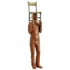 "Omino con sedia" (Tiny man with chair) | Sculptures by MARCANTONIO. Item made of wood & bronze