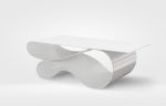 Whorl Coffee Table In White Powder Coated Aluminum | Tables by Neal Aronowitz. Item made of aluminum compatible with minimalism and contemporary style