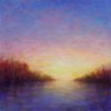 Summer Sunset Passage Painting installed in a foyer | Oil And Acrylic Painting in Paintings by Victoria Veedell. Item composed of canvas and synthetic