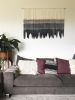 ICICLE Grey Textile Wall Hanging, Custom Fiber Art Tapestry | Macrame Wall Hanging in Wall Hangings by Wallflowers Hanging Art. Item composed of oak wood and wool in boho or minimalism style