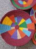 African Colourful Wall Plate set of 5 | Decorative Plate in Decorative Objects by Sarmal Design. Item composed of bamboo and cotton in boho or mid century modern style