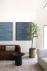 Sculptural Textured Art inspired by Water | Mixed Media by Blank Space Studios. Item composed of wood and cement in contemporary or coastal style