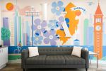 LaserAway Clinic Murals — Multi-Location Installation | Digital Art in Art & Wall Decor by Kirsten Ulve | LaserAway Hoboken in Hoboken. Item works with mid century modern & contemporary style