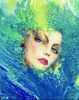 "Aqua Essence" | Paintings by Marina Saba Fine Art. Item composed of canvas compatible with contemporary and coastal style