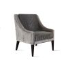 Lucina Lounge Chair with Arms, from Kravet with Buttons | Chairs by Costantini Design. Item made of fabric with steel