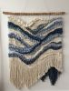Wall Tapestry 'Rivers' Handwoven Wall Hanging Fiber Wall Art | Wall Sculpture in Wall Hangings by Tissage Sauvage. Item composed of wood & cotton compatible with boho and country & farmhouse style