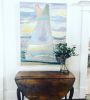 Cruce del Rio: River Dress | Oil And Acrylic Painting in Paintings by Polly Alice | Oak Street Mansion in Kansas City. Item composed of canvas and synthetic