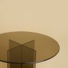 Round Coffee Table in Bronzed Glass - AKA Series by Lebanto | Tables by Lebanto. Item composed of glass in minimalism or contemporary style