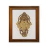 Shri Ganesha India God Wall Art | Embroidery in Wall Hangings by MagicSimSim. Item made of fiber compatible with art deco style
