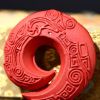 1/1 Imperial Cinnabar Ink Micro Sculpture II: Lucky Dragon | Sculptures by Dynasty Artisan. Item works with minimalism & japandi style