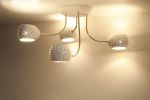 Four Leaf Clover : Semi Flush Mount Ceiling Light | | Chandeliers by lightexture. Item made of brass with ceramic works with contemporary & modern style
