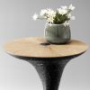 Contemporary side table, oak, black concrete-like material b | Tables by Donatas Žukauskas. Item composed of oak wood and concrete in minimalism or contemporary style