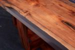 Yew Table with resin and Cross Trapeze Legs. Jonathan Field | Dining Table in Tables by Jonathan Field. Item composed of wood & synthetic