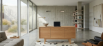 Low Profile Credenza | Storage by Atelier Jorn. Item made of maple wood works with minimalism & mid century modern style