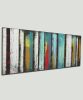Turquoise Panels | Oil And Acrylic Painting in Paintings by Ronald Hunter | Roxier Art Gallery in Rotterdam. Item composed of wood & canvas compatible with modern style