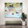 Float limited edition print | Paintings by Jennifer Valenzuela Art. Item composed of maple wood in boho or mid century modern style