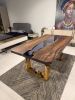 Epoxy Table - Walnut River Custom Resin Table - Dining Table | Tables by Tinella Collection. Item made of walnut compatible with minimalism and art deco style