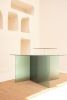 Cosmos Green Coffee Table | Tables by STUDIO MONSOLEIL. Item made of glass works with modern style