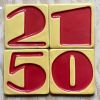 5x5 Address Number Ceramic Tile | Tiles by Lea Nigel Studios | River Lodge in Paso Robles. Item composed of ceramic compatible with boho and mid century modern style