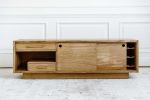 Eider Media Console | Storage by Lundy. Item composed of oak wood