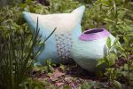 colorblock halo vase aqua | Vases & Vessels by Charlie Sprout. Item composed of fiber