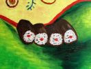 Sushi | Oil And Acrylic Painting in Paintings by Elena Parau. Item made of synthetic compatible with boho and contemporary style