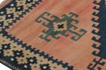 Vintage Persian Sofreh Kilim and Square Rug, with Medallions | Area Rug in Rugs by Rug and Kilim