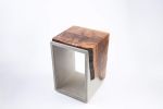 Black | Side Table in Tables by Curly Woods. Item composed of oak wood and concrete