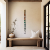 48" Custom Agate Wall Hanging – Handcrafted Boho Garland | Wall Sculpture in Wall Hangings by Mod North + Co. Item made of wood with metal works with boho & mid century modern style