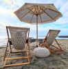 Boho Handmade Macrame Deckchair Beach Lounger Wood Camping | Folding Chair in Chairs by Dimitar Kostadinov | Aparthotel Crotiria in Burgas