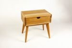 Abymini | Nightstand in Storage by Curly Woods. Item made of oak wood with concrete works with mid century modern style
