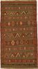Tribal 4X7 Sumak Persian Rug | Area Rug in Rugs by Magic Rugs. Item made of cotton works with mediterranean style