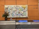Lobby Exhibition | Oil And Acrylic Painting in Paintings by Adam Shaw Studio. Item made of canvas with synthetic