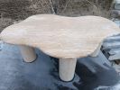 Coffee Table Amorphous Travertine | Tables by Babil Stone. Item composed of stone in minimalism or art deco style