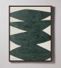 "Fearless" Green I Affirmations Painting on Canvas | Oil And Acrylic Painting in Paintings by ART + ALCHEMY By Nicolette Atelier. Item composed of wood and canvas in minimalism or mid century modern style
