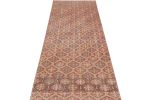 Vintage Turkish Rug, Beige Field with Red Diamond Geometric | Area Rug in Rugs by Rug and Kilim