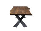 Live Edge Dining Table | Tables by Tinella Collection. Item composed of walnut & steel compatible with contemporary and art deco style